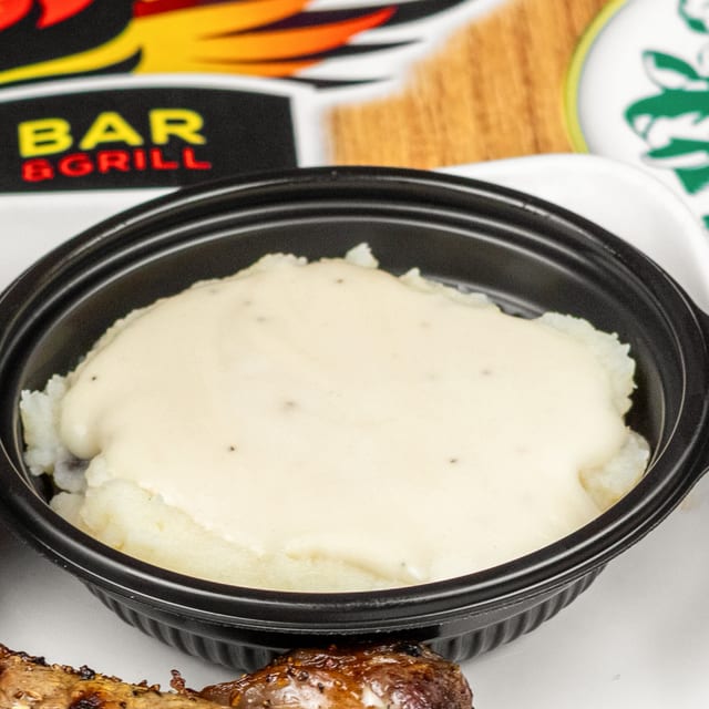 Mashed w/ White Gravy.